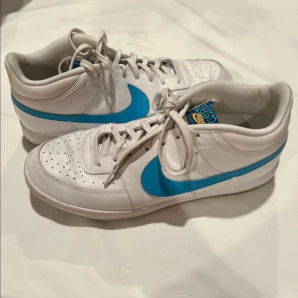 White and Baby Blue Nike Court Vision Low Size 10.5. - Picture 2 of 3